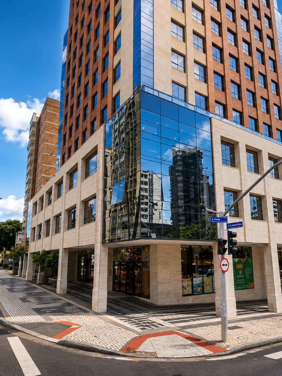 Sede da Atlas Global na Rua Doutor Manoel Pedro, bairro Cabral, em Curitiba